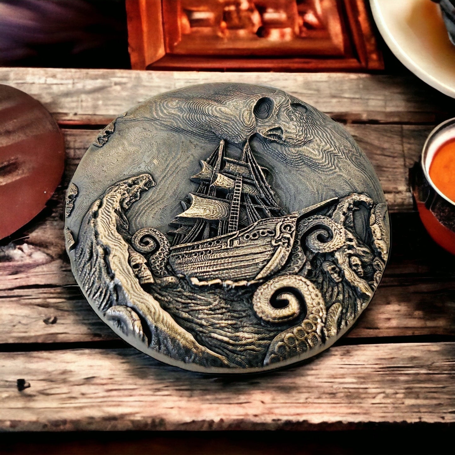 The End – Double-Sided Deep Relief Pirate Coin