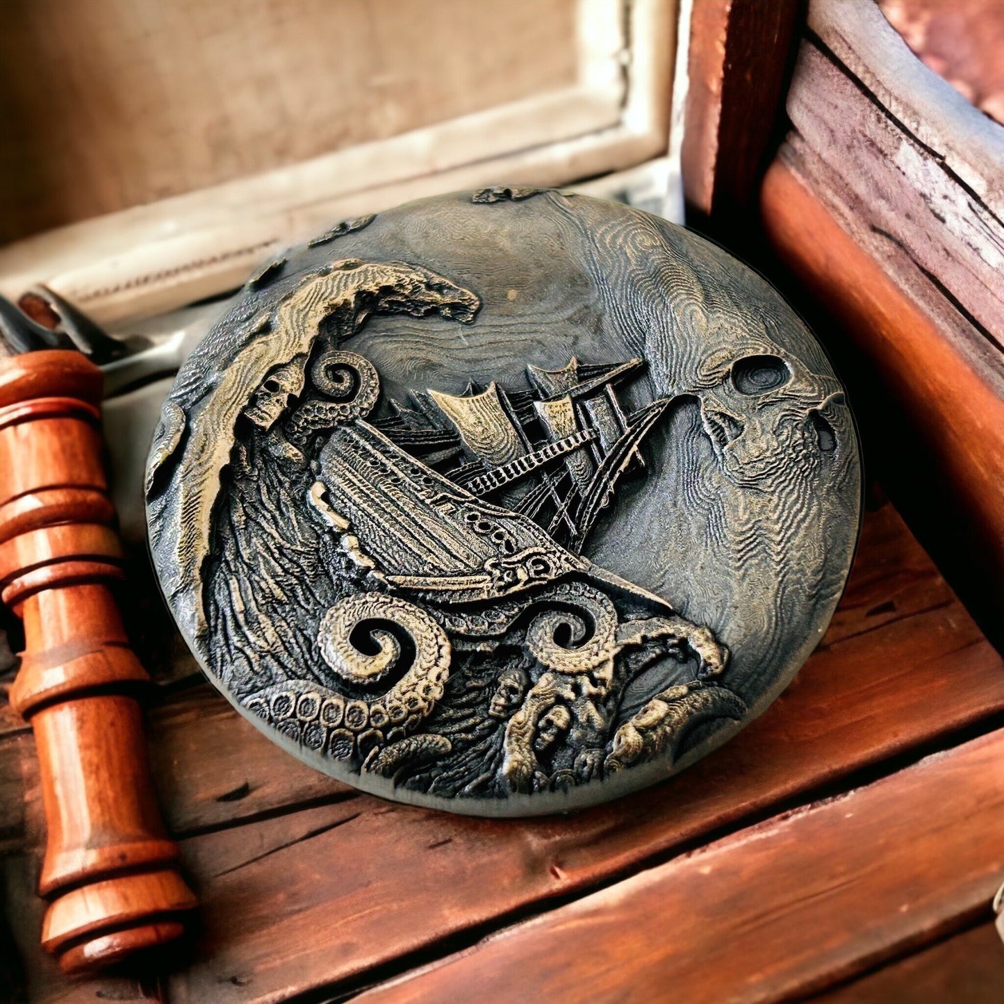 The End – Double-Sided Deep Relief Pirate Coin
