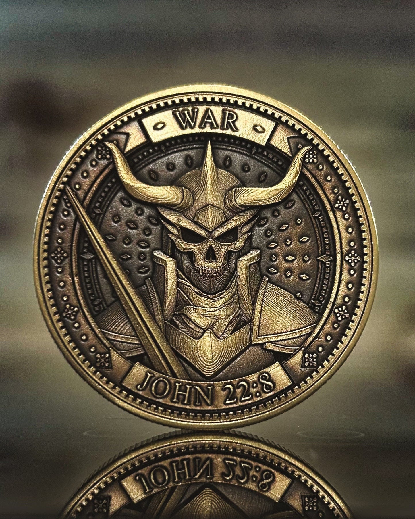 War EDC challenge coin