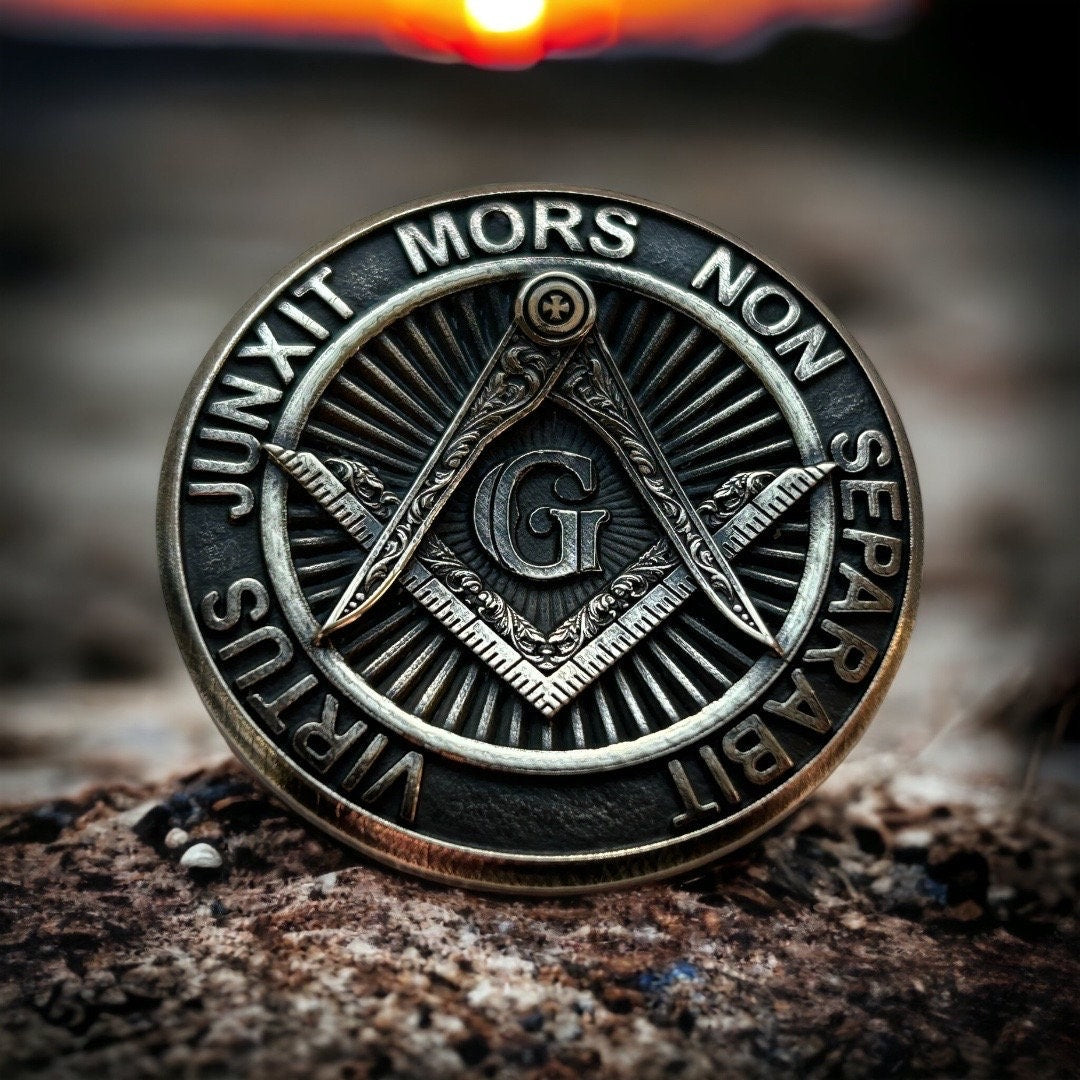 Freemasonry EDC worry coin