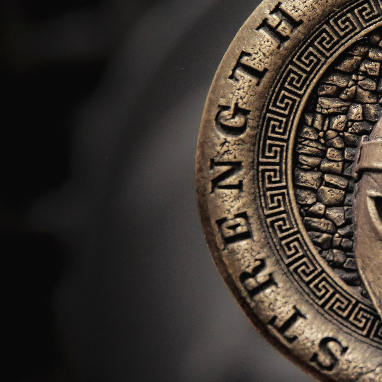 Spartan EDC Coin – Strength, Family, Courage