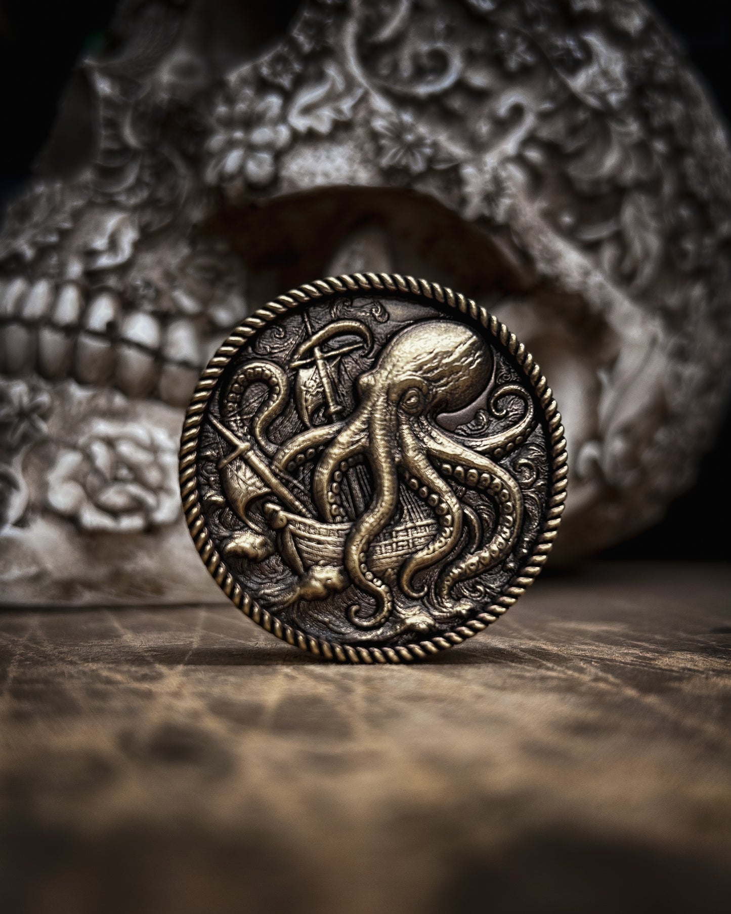Kraken’s Revenge Coin – Limited Edition Brass Collectible | Nautical Gift | Christmas Gift