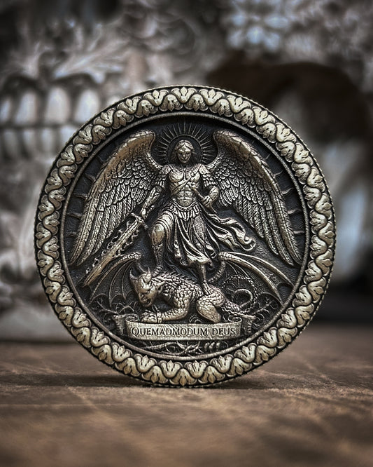 Lux in Tenebris – Archangel Coin Solid Brass | Deep 3D Relief