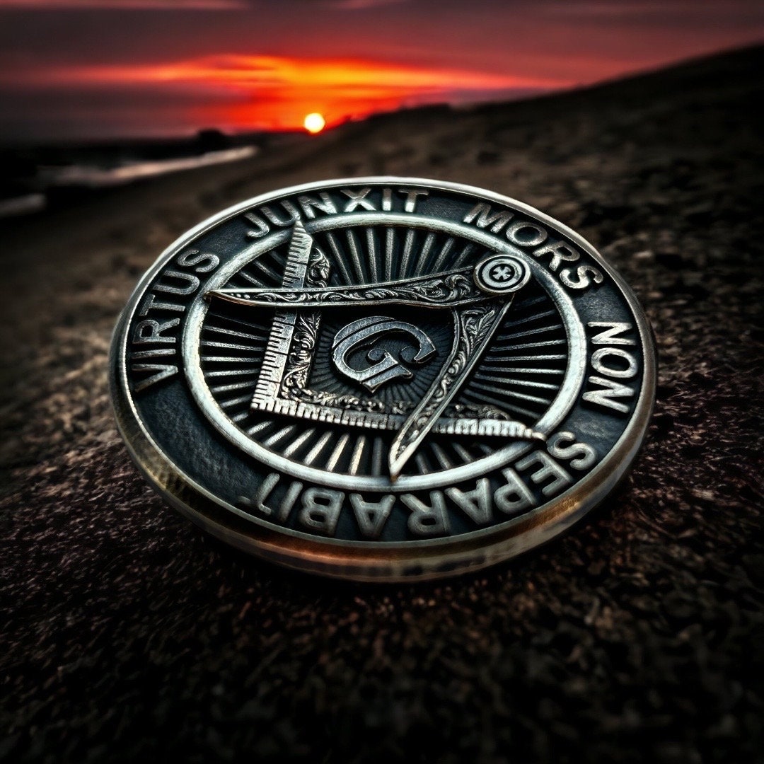Freemasonry EDC worry coin