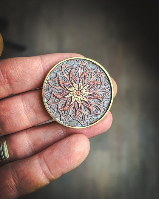 Tree of Life Mandala Coin “Roots &amp; Radiance”