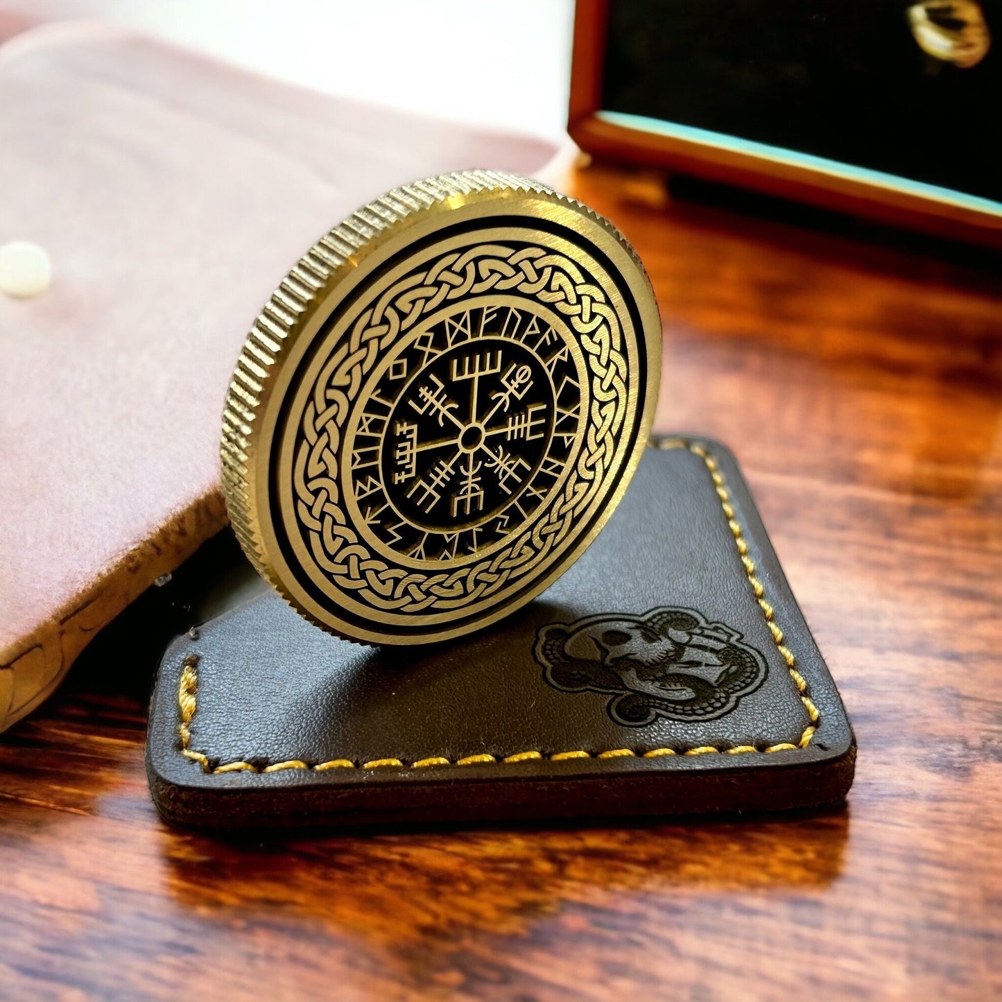 Vegvisir viking compass Coin