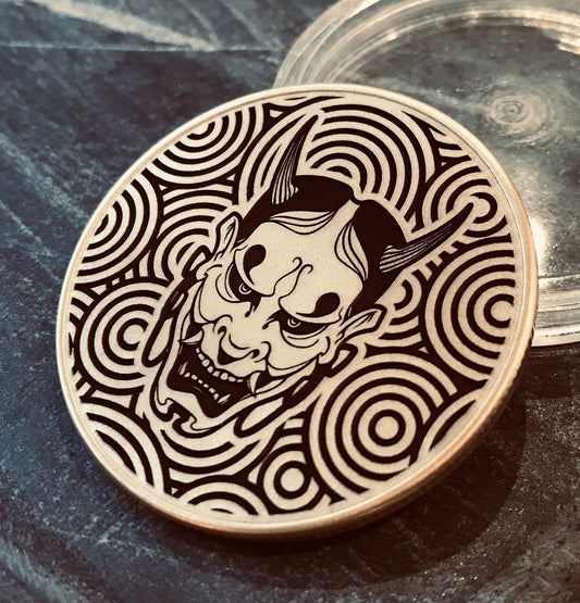 Japanese Oni Mask EDC Coin